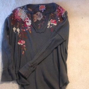 Johnny Was embroidered sweater